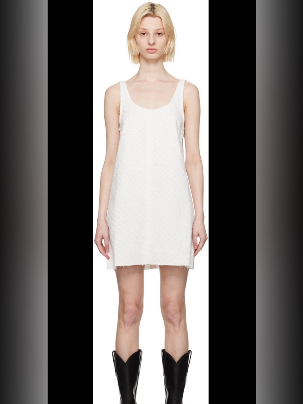 rag & bone White Tweed Denim Kimmie Dress